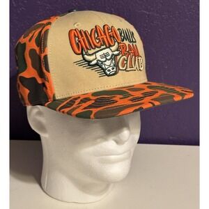 Chicago Bulls Blaze Orange Duck Camo SnapBack Hat Wool Blend Pro NWOT Rare
